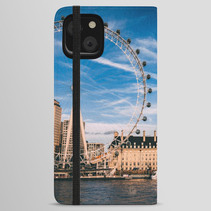 Great Britain Photography - London Eye Next To The River Thames iPhone Wallet Case