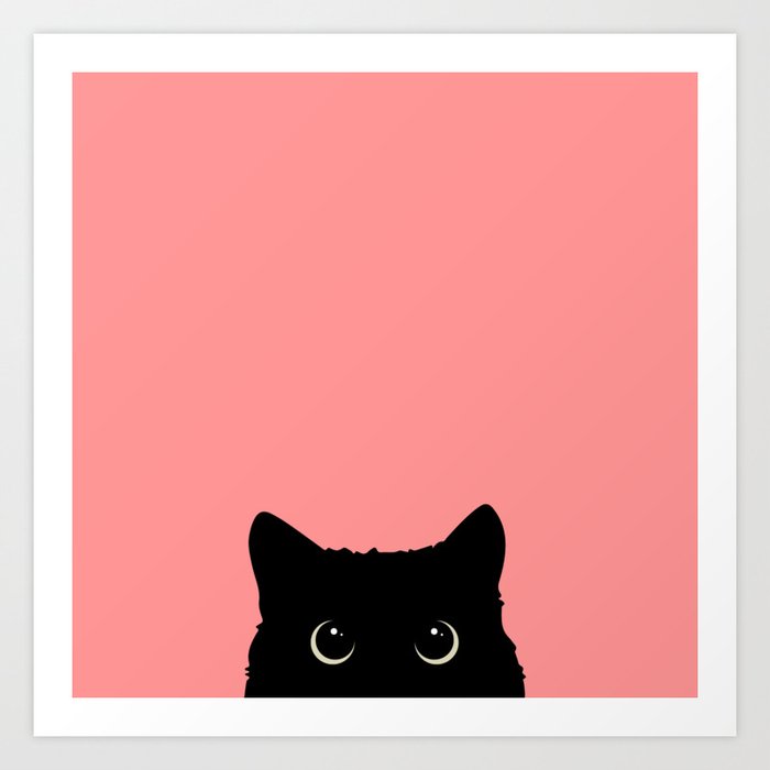 Sneaky Black Cat Art Print By Daxa92 Society6