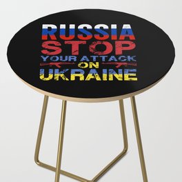 Russia Stop Your Attack On Ukraine Side Table