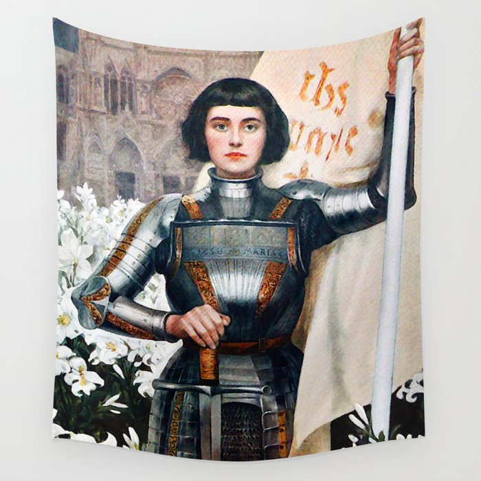 Engraving of Joan of Arc 1903 Wall Tapestry