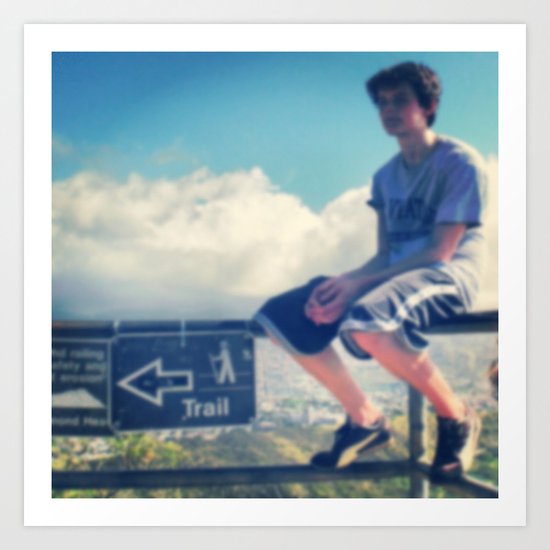 I'd Rather Sit On This Railing Art Print