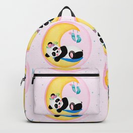 Baby Panda Girl with Moon and Dreamcatcher Backpack