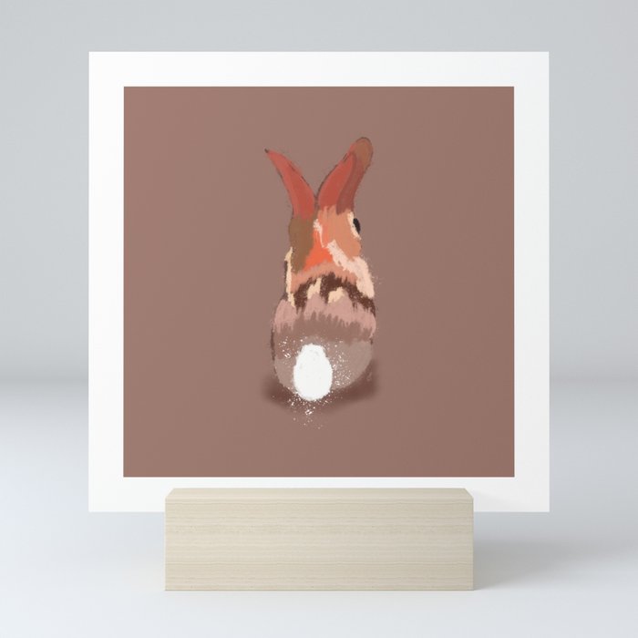 Bunny Butt - Fiery Chocolate Mini Art Print