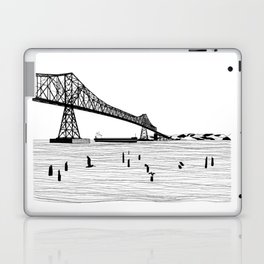 Gateway to the Sea by Seasons Kaz Sparks Art Print. Astoria Megler Bridge Oregon & Washington Laptop & iPad Skin