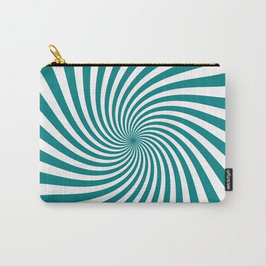 Swirl (Teal/White) Carry-All Pouch
