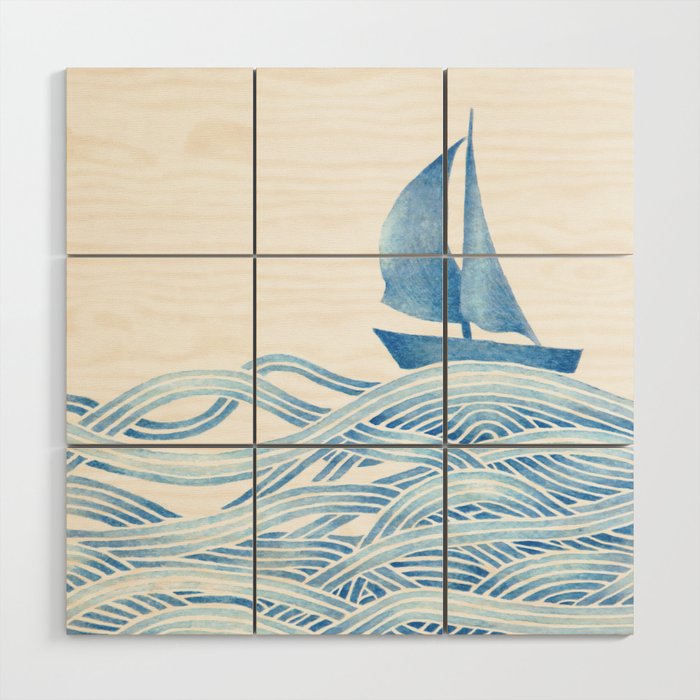 Blue Sailboat Watercolor Nautical Ocean Waves Sea Wood Wall Art By Vapinx Society6 - Sailboat Wall Artwork Blue Sailboat Watercolor Nautical Ocean Waves Sea Wood Wall Art By Vapinx Society6 - Sailboat Wall Artwork