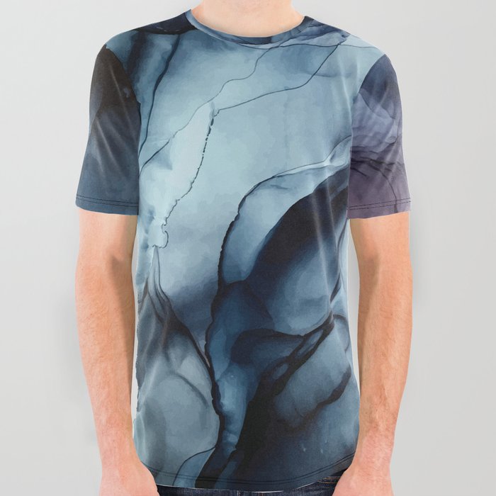 Blush And Darkness Abstract Paintings All Over Graphic Tee By