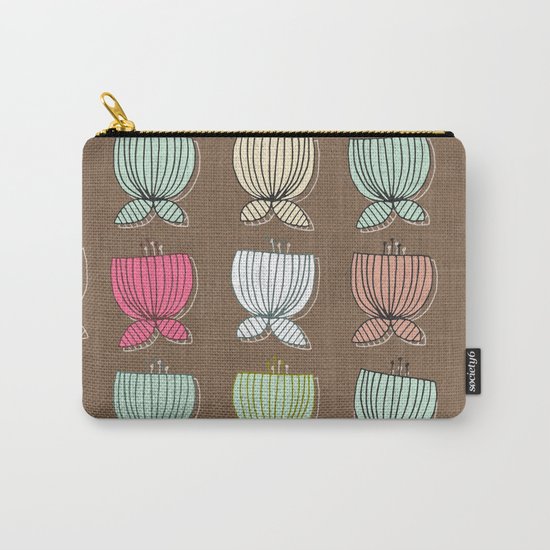 flower cups brown Carry-All Pouch