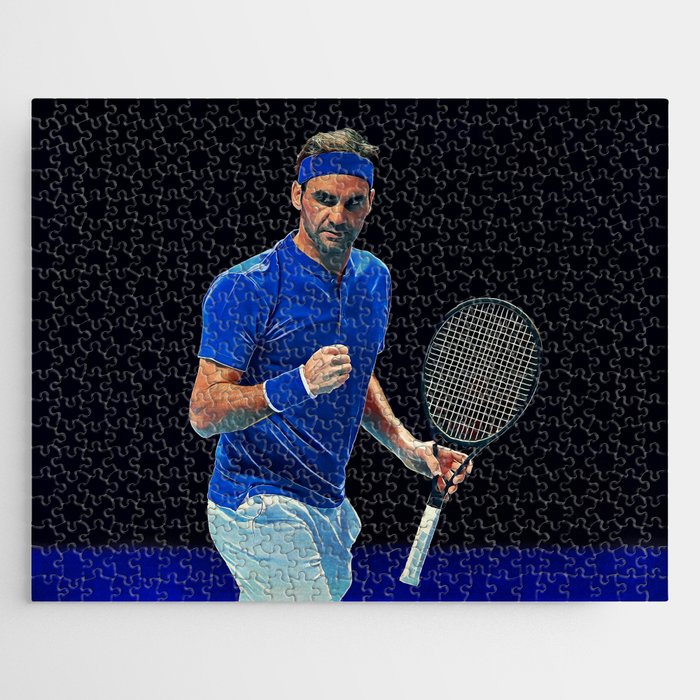 Tennis legend Roger Federer Jigsaw Puzzle
