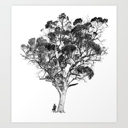 Tree and Gangster Art Print