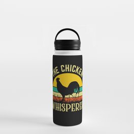 The Chicken Whisperer Funny Rooster Quote Water Bottle