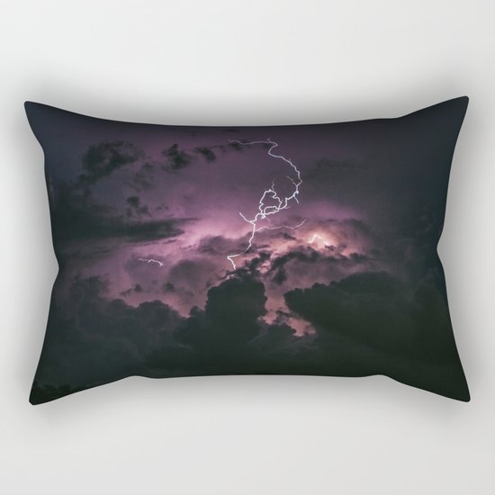 Purple lightning #stars Rectangular Pillow
