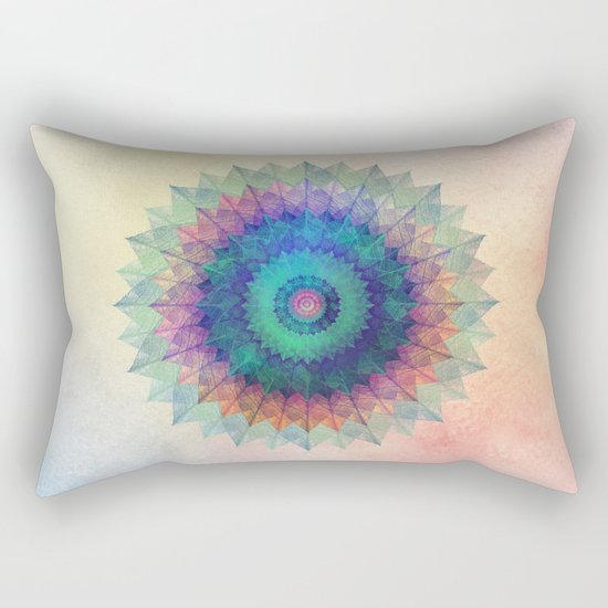 Leaf Mandala Rectangular Pillow