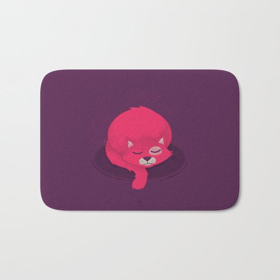 Momoiro, the Pink Cat Bath Mat