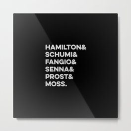 The Best racing pilots list of all time. Metal Print