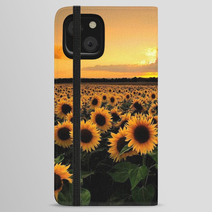 Sunflower field iPhone Wallet Case