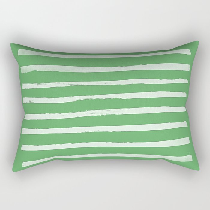 Simple Stripes - Fern Rectangular Pillow