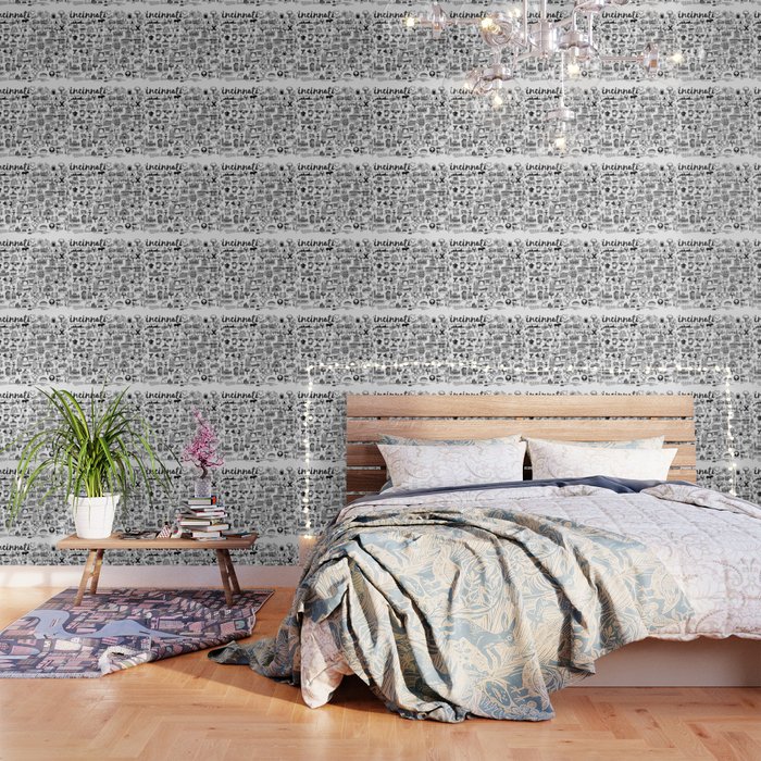 Cincinnati Ohio Map Wallpaper By Fiberandgloss Society6