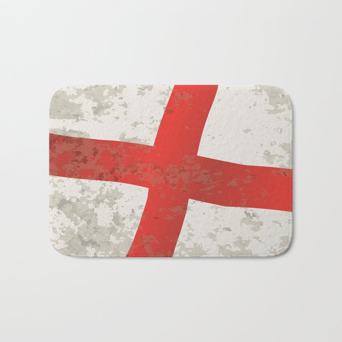 Flag of England and Saint George Grunge Bath Mat
