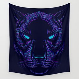 Aztec Panther Face Wall Tapestry