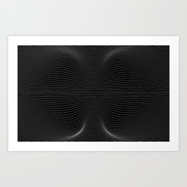 Line Waves DIGITAL WARP Art Print