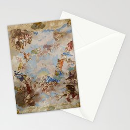 Ceiling Fresco Altenburg Abbey Mural Baroque Painting - The Harmony of Religion and Science Stationery Card