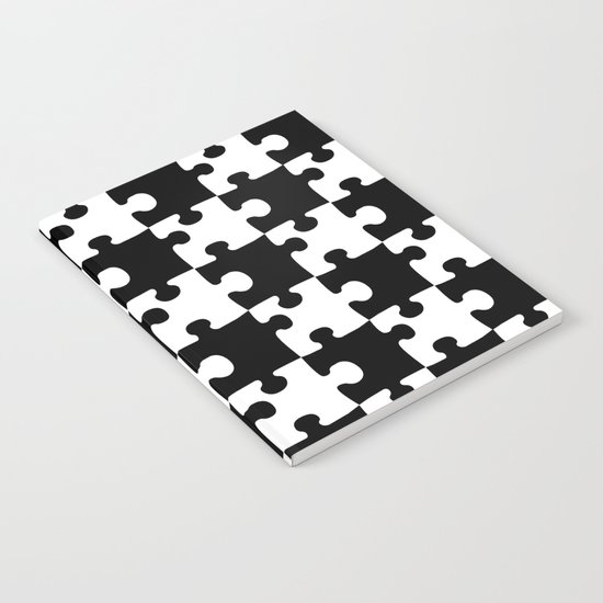 Checkerboard Puzzle Pieces Notebook