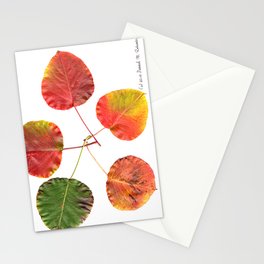 Five Fall Leaves Stationery Cards