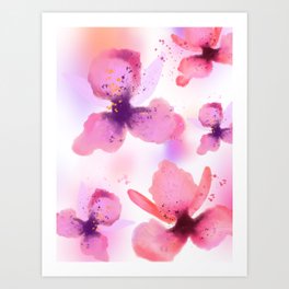 Pink Orchids Art Print