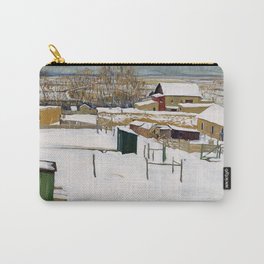 “Taos in the Snow” by Walter Ufer Carry-All Pouch