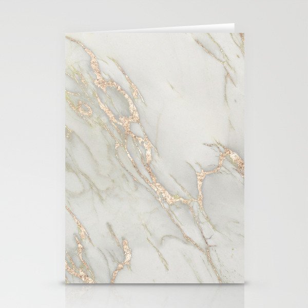 Marble Love Bronze Metallic Stationery Cards