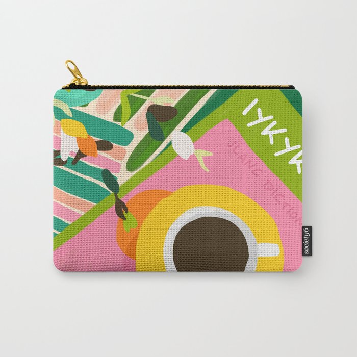 IYKYK, If You Know You Know, Typography Tea American Slang Quote Quirky, English Language Communication Millennials Whimsical Fun, Eclectic Bohemian Contemporary Painting Words Attitude Carry-All Pouch
