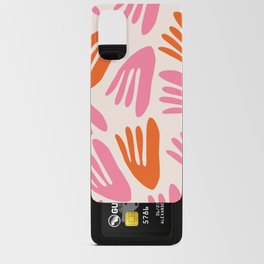 Big Cutouts Papier Découpé Abstract Pattern in Retro Orange Pink Cream  Android Card Case