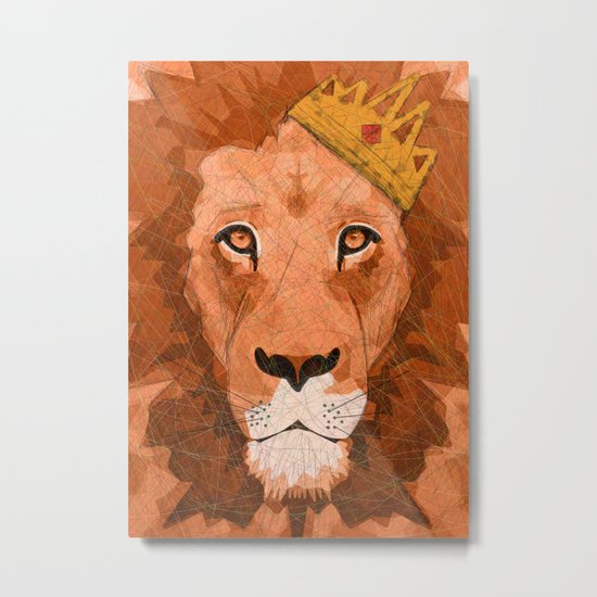 King of Lions Metal Print