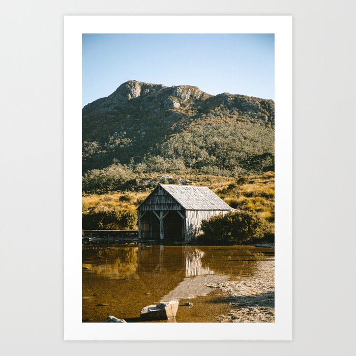 Dove Lake Boatshed Art Print