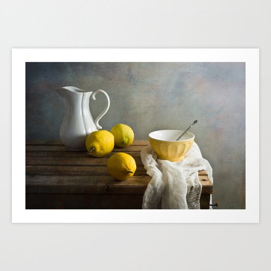 Three lemons Art Print