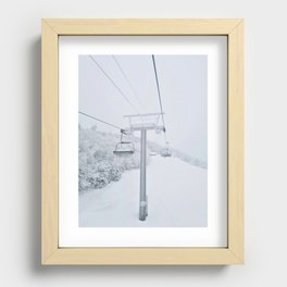 Skiing in New Hampshire Recessed Framed Print