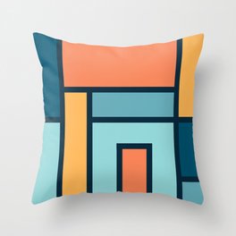 Bauhaus Abstract Colorful Throw Pillow