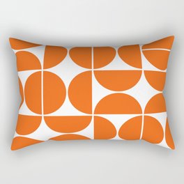 Mid Century Modern Geometric 04 Orange Rechteckiges Kissen | Midcenturymodern, Fall, Orange, Pop Art, Vintage, Nordic, Summer, Shapes, Geometric, Graphicdesign 