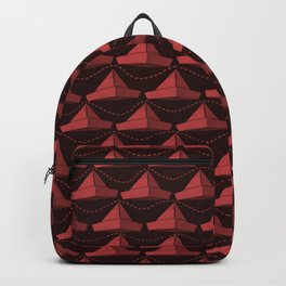 Paper Hats Pattern | Dark Red Backpack