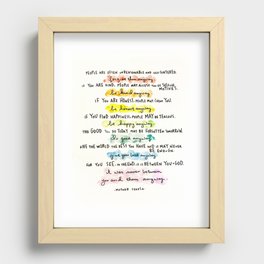 Mother Teresa - Do it Anyway Poem Recessed Framed Print