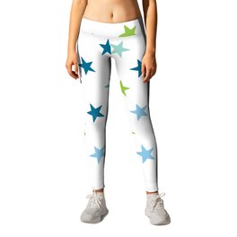 Cute Stars Print Galaxy Stars Seamless Pattern Leggings