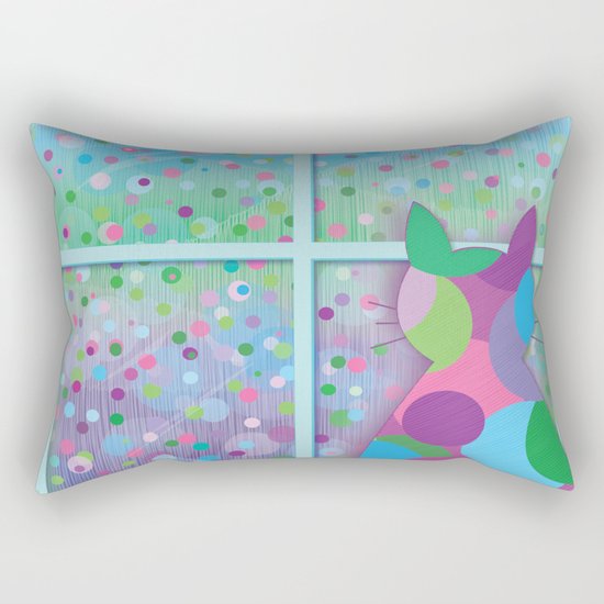 Beautiful Rainy Day Rectangular Pillow