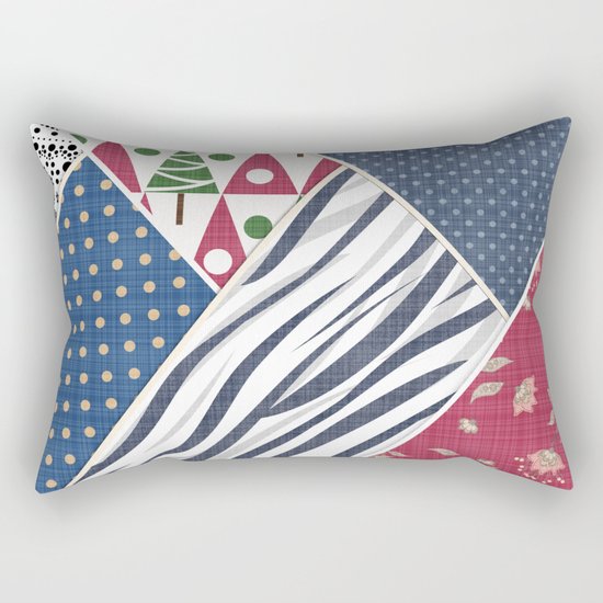 Abstract pattern .Textile patchwork patchwork . Rectangular Pillow