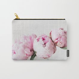 Peonies in a Vase Carry-All Pouch | Vase, Bouquet, Pastelpink, Botanicalphoto, Botany, Photo, Pinkflowers, Digital, Softpastel, Pastelphotography 