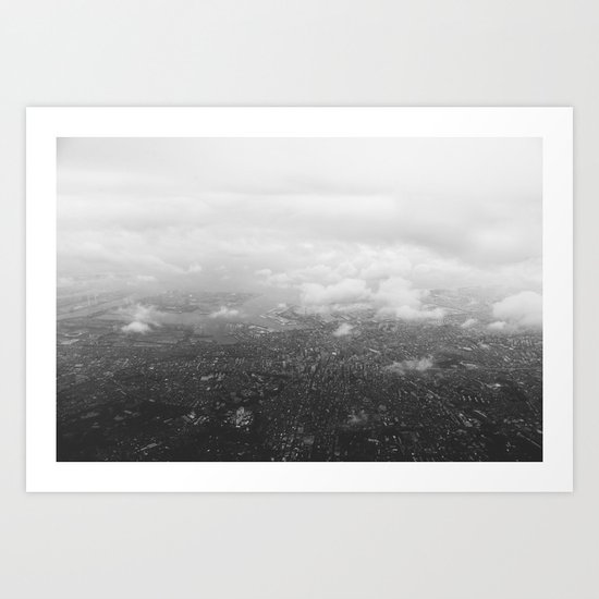 Tokyo under clouds Art Print