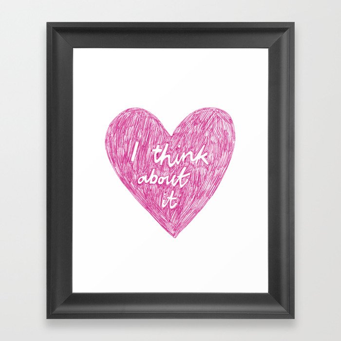i think about it and then i don't (1/2) Framed Art Print