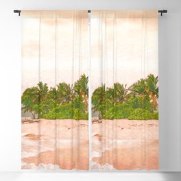 desert island impressionism painted realistic scene Blackout Curtain