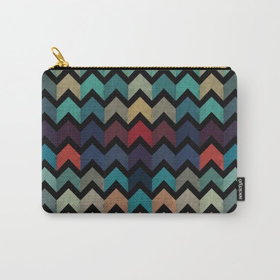 Colorful Chevron Pattern Carry-All Pouch