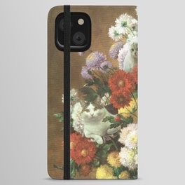 Flower Cats - Botanical cat arrangement iPhone Wallet Case